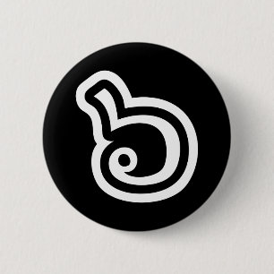 Thailand Nummer 6 / Sechs / ๖ (Ho/Hok) Thailändisc Button