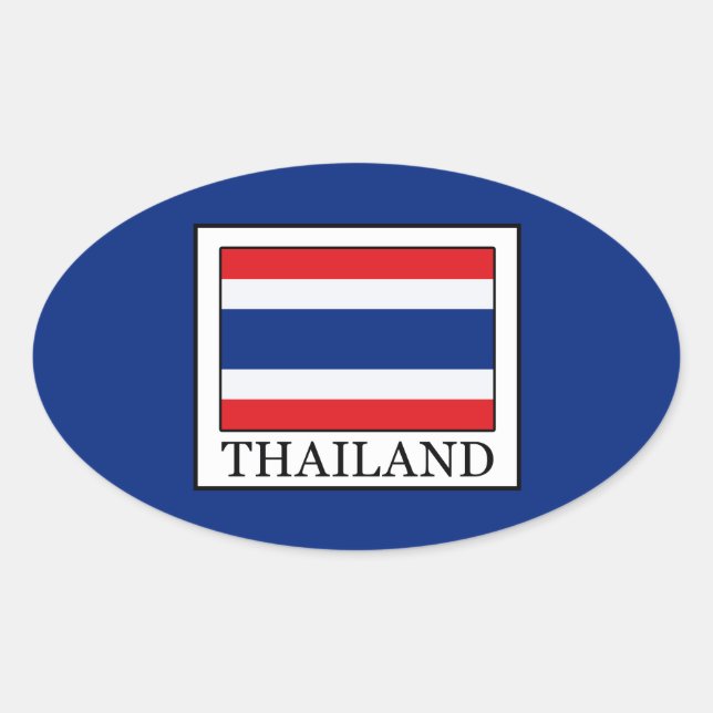 Thailand Ovaler Aufkleber (Vorderseite)