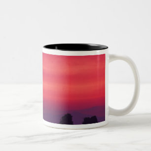 Thailand, Phang Nga-Bucht. Rosa Himmel spiegelt si Zweifarbige Tasse