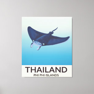 Thailand Phi Phi Inseln Reiseplakat Leinwanddruck