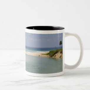 Thailand, Phuket, Nai Harn Strand. Zweifarbige Tasse