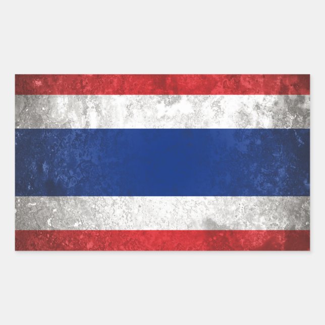 Thailand Rechteckiger Aufkleber (Vorderseite)