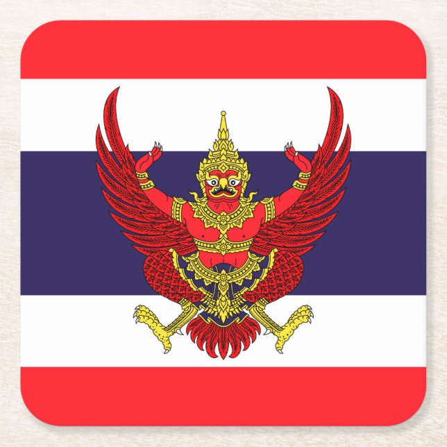 Thailand Rechteckiger Pappuntersetzer (Vorderseite)