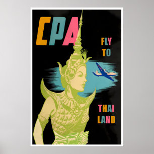 Thailand Reiseplakat Thai Kunstdruck Thai Geschenk Poster