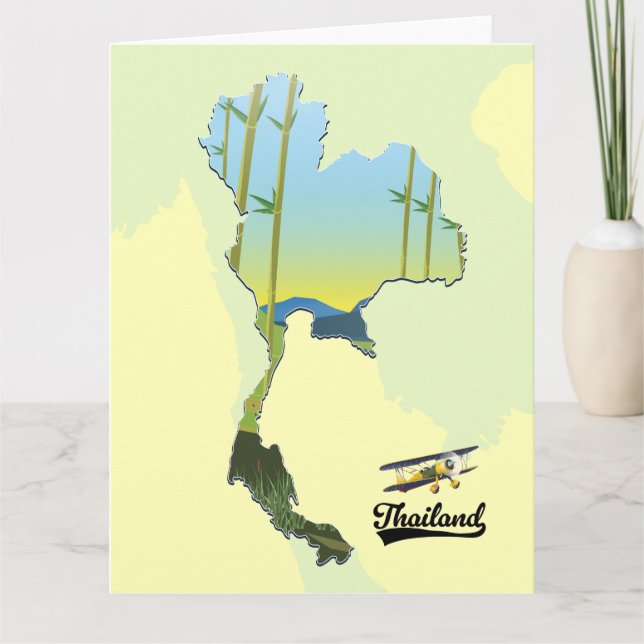 Thailand Reiseplan Karte (Vorderseite)