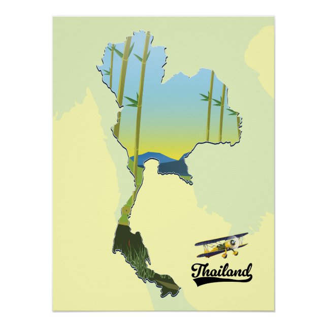 Thailand Reiseplan Poster (Vorderseite)