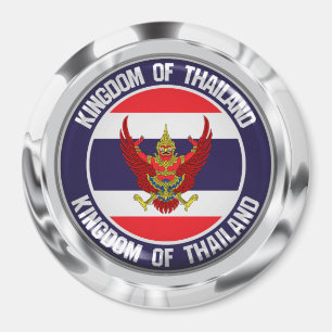 Thailand-RundEmblem Magnet