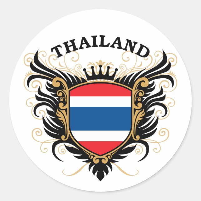 Thailand Runder Aufkleber (Vorderseite)