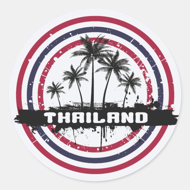 Thailand Runder Aufkleber (Vorderseite)