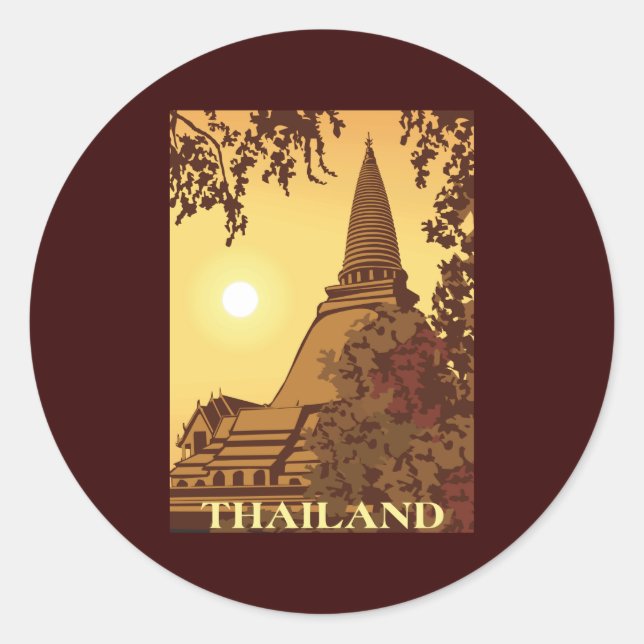 Thailand Runder Aufkleber (Vorderseite)