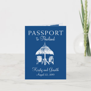 Thailand Save the Date Reisepass Hochzeit Einladung