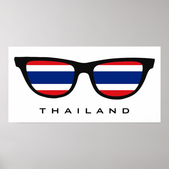 Thailand Shades benutzerdefinierte Text- und Farbp Poster (Vorne)