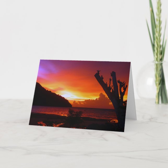 Thailand-Sonnenuntergang Karte (Vorderseite)