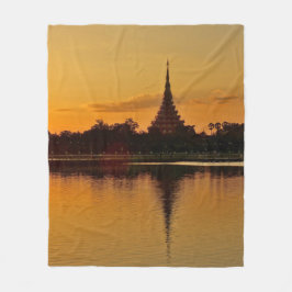 Thailand - sunset in Khon Kaen Fleecedecke