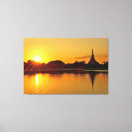 Thailand - sunset in Khon Kaen Leinwanddruck