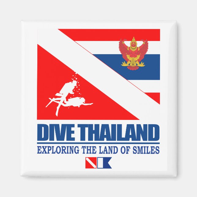 Thailand tauchen (sq) magnet (Vorne)