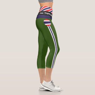 Thailand & Thai Flag Mode, Fitness, Sportarmee Capri Leggings
