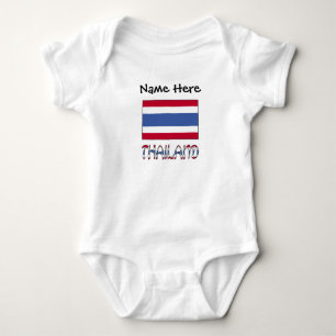 Thailand Thai-Flagge Personalisiert Baby Strampler