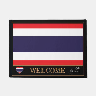Thailand & Thailand Flag Haus Matten/Sport Willkom Fußmatte