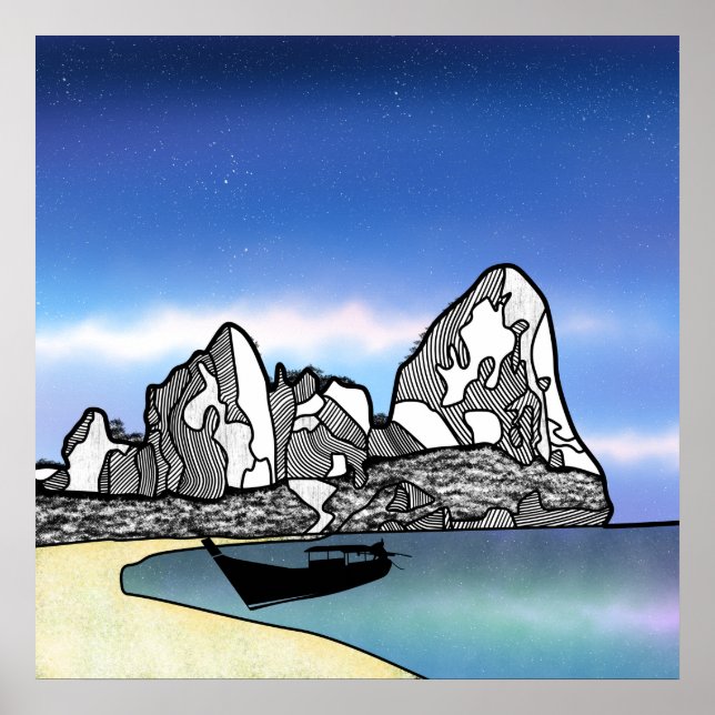 Thailand Tropical Beach Szene Poster (Vorne)