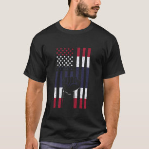 Thailand USA Thai Stolz Thai Flagge Handfist Thai T-Shirt