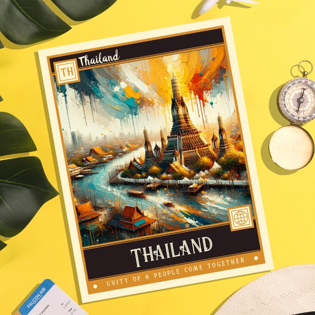Thailand | Vintage Malerei Postkarte (Von Creator hochgeladen)