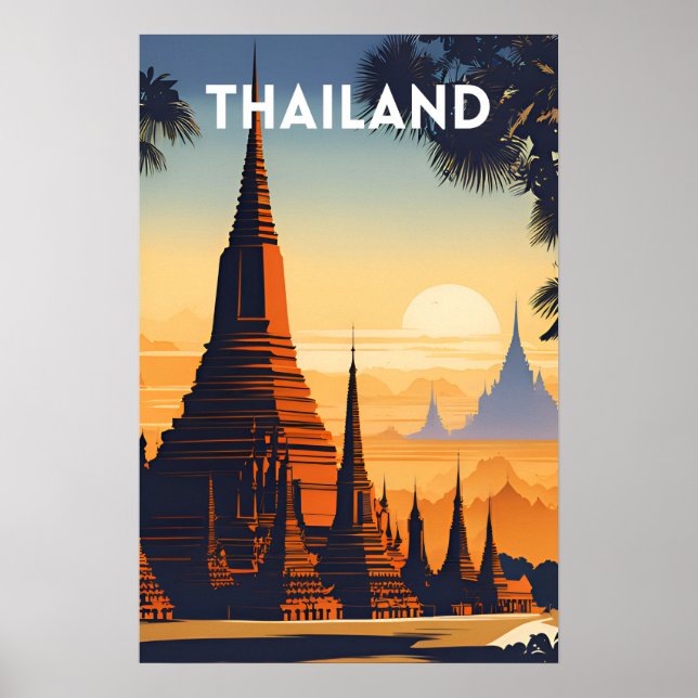 Thailand Vintage Travel Poster (Vorne)