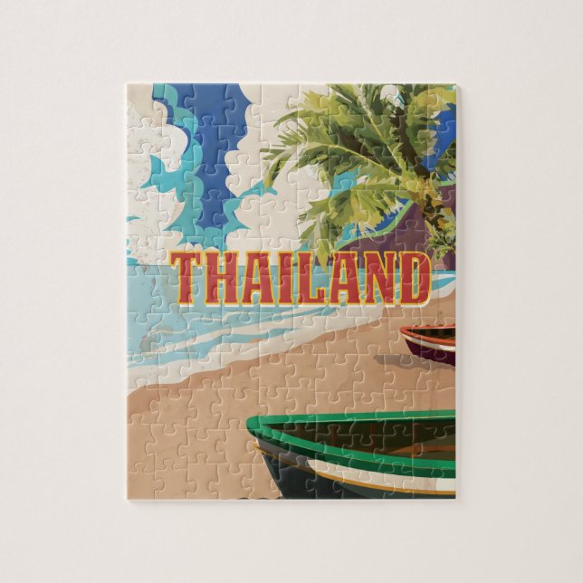 Thailand Vintage Travel Poster (Vertikal)