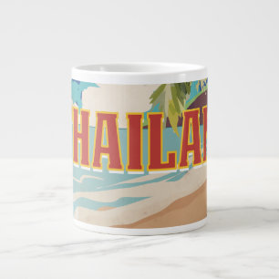 Thailand Vintage Travel Poster Jumbo-Tasse