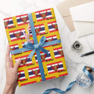 Thailand Wrapping Paper, Thai Flag patriotisch Geschenkpapier