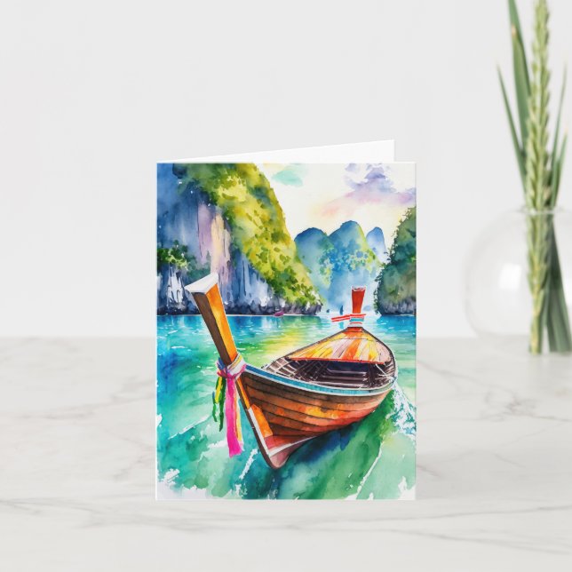 Thaïlande Phi Phi Island Watercolor Cartes Krabi (Devant)