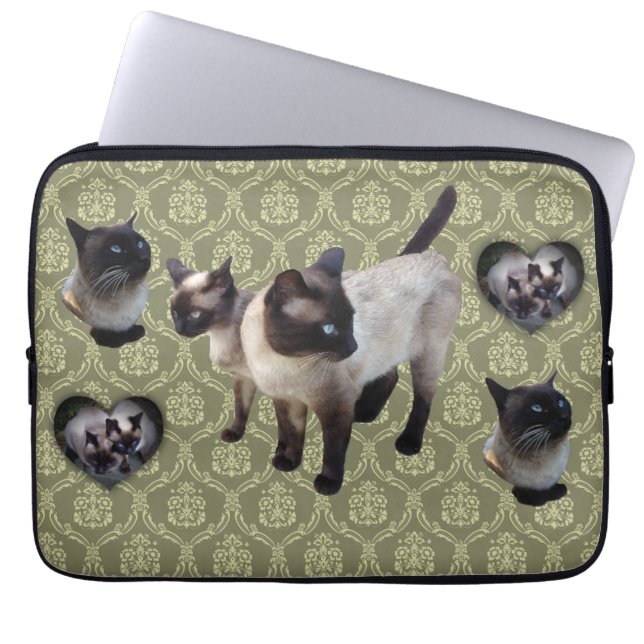 Thailändisch-geborene Siamkatze Laptopschutzhülle (Vorderseite)