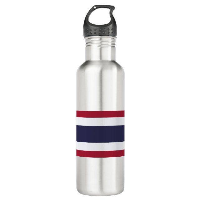 Thailändische Flagge Edelstahlflasche (Vorderseite)