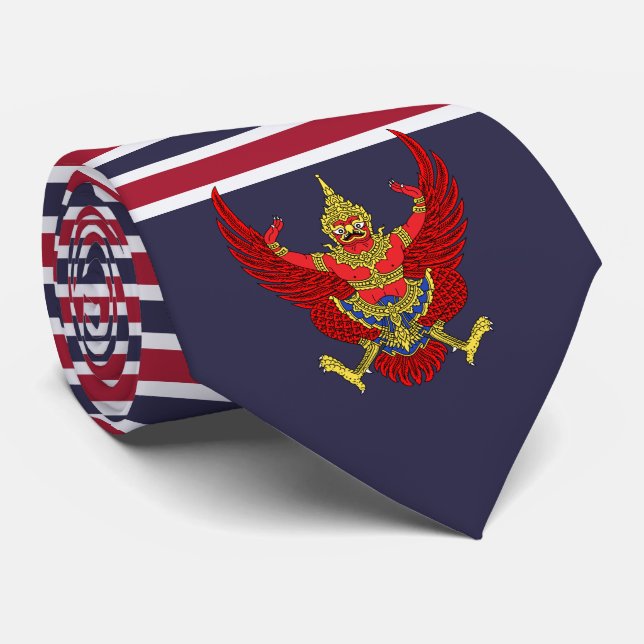 Thailändische Flagge & Emblem, Flagge Thailands Krawatte (Gerollt)