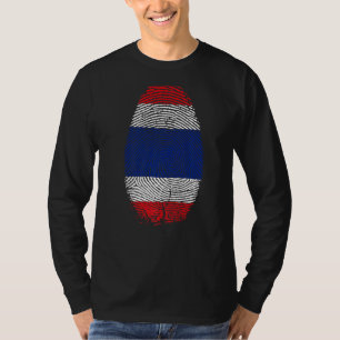Thailändische Flagge Fingerabdruck in meinem DNA-T T-Shirt