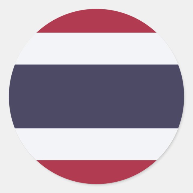Thailändische Flagge, Flagge Thailands Runder Aufkleber (Vorderseite)
