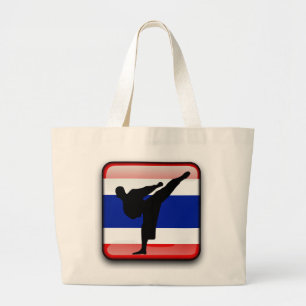 Thailändische Flagge Jumbo Stoffbeutel
