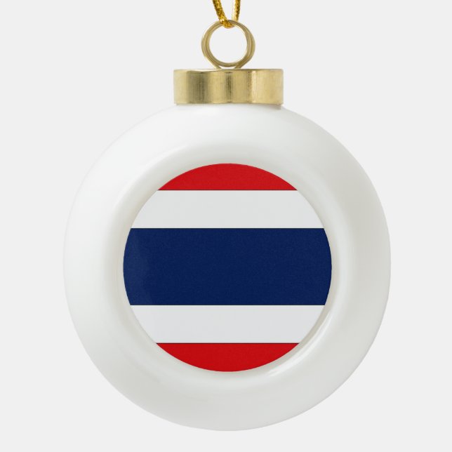 Thailändische Flagge Keramik Kugel-Ornament (Vorderseite)