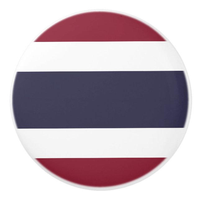 Thailändische Flagge Keramikknauf (Vorderseite)