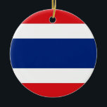 Thailändische Flagge Keramikornament<br><div class="desc">Ich mag es,  wie das aussieht,  und ich hoffe,  Sie tun auch! Danke,  dass du vorbeigekommen bist! Fühlen Sie sich frei,  um diese an Ihre Bedürfnisse anzupassen. Ich wünsche Ihnen einen schönen Tag!</div>