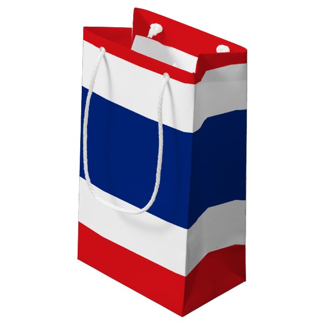 Thailändische Flagge Kleine Geschenktüte (Rückseite Schrägansicht)