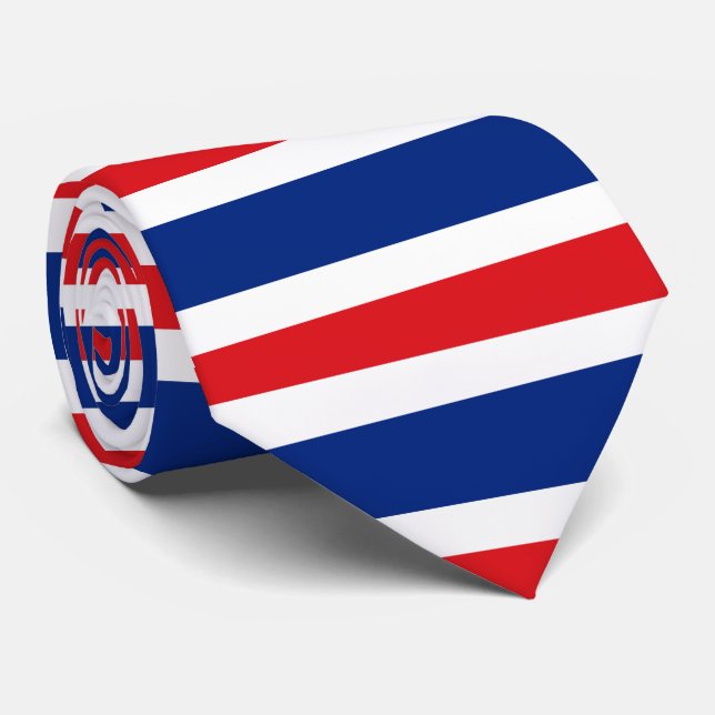 Thailändische Flagge Krawatte (Gerollt)