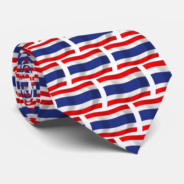 Thailändische Flagge Krawatte (Gerollt)