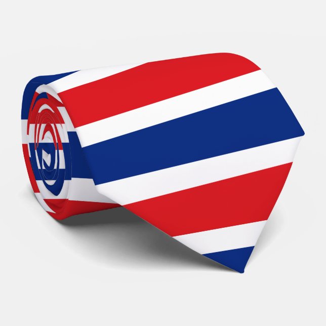 Thailändische Flagge Krawatte (Gerollt)