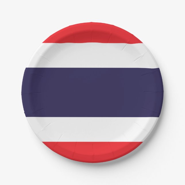 Thailändische Flagge Pappteller (Vorderseite)