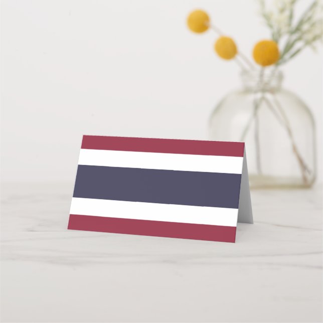 Thailändische Flagge Platzkarte (Vorderseite)