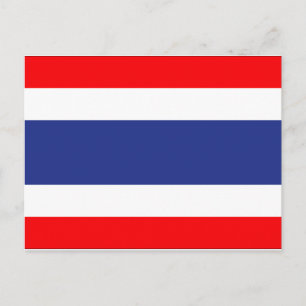 Thailändische Flagge Postkarte