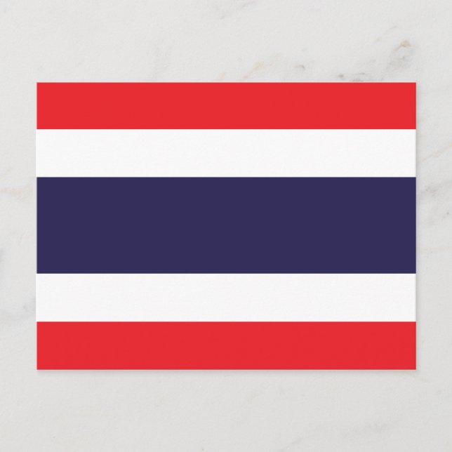Thailändische Flagge Postkarte (Vorderseite)