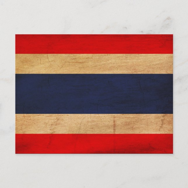 Thailändische Flagge Postkarte (Vorderseite)