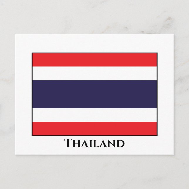 Thailändische Flagge Postkarte (Vorderseite)